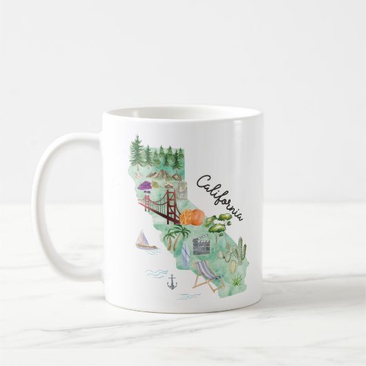 Staat California Kaffeetasse (Links)