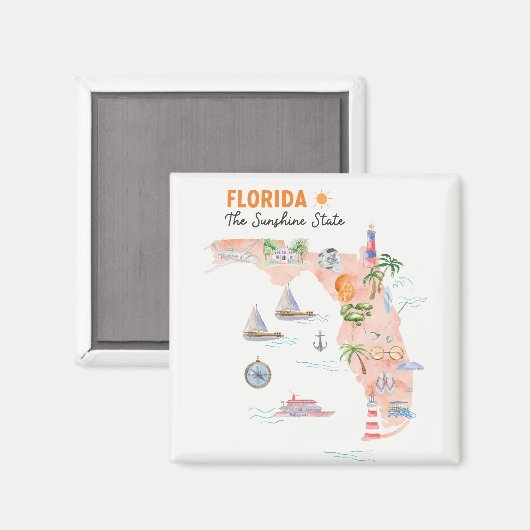 Staat California Magnet (Vorderseite/Rückseite)