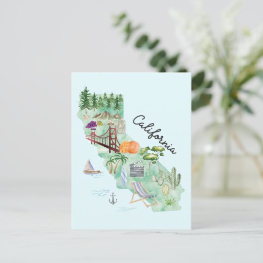 Staat California Postkarte (Stehend Vorderseite)