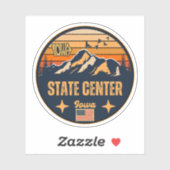 Staat Center, Iowa Aufkleber (Blatt)