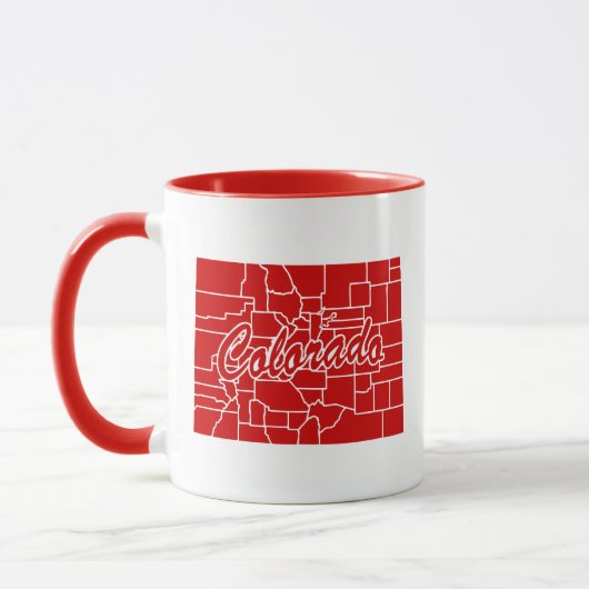 Staat Colorado Form Rote Tasse (Links)