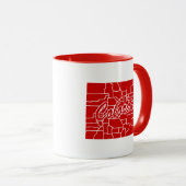 Staat Colorado Form Rote Tasse (VorderseiteRechts)