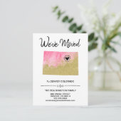 *~* STAAT COLORADO Glitzer Rosa Bewegung Ankündigungspostkarte (Stehend Vorderseite)