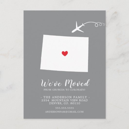 Staat COLORADO Postkarte verschieben (Vorderseite)