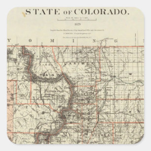Staat Colorado Quadratischer Aufkleber