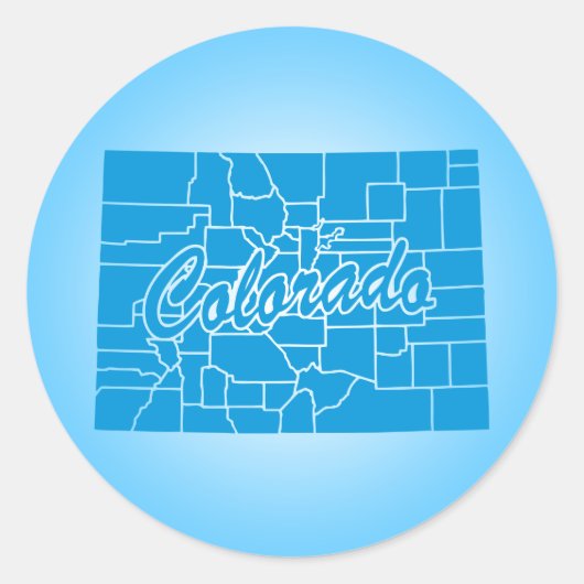 Staat Colorado Runder Aufkleber (Vorderseite)