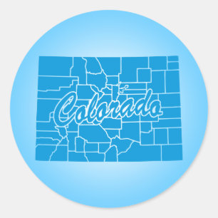 Staat Colorado Runder Aufkleber