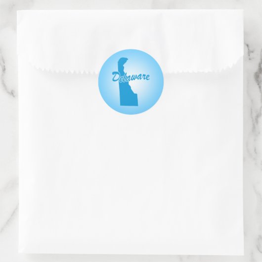 Staat Delaware Classic Round Aufkleber (Tasche)