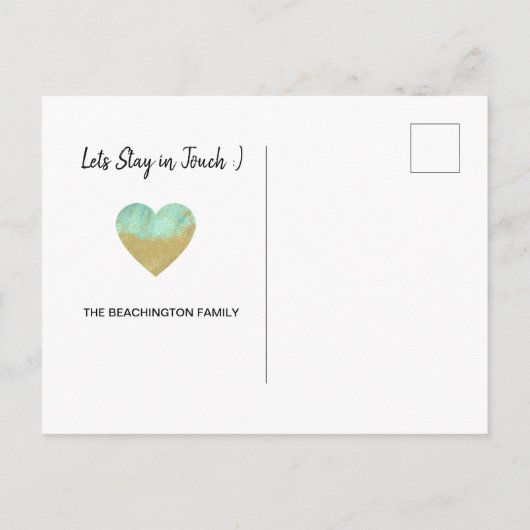 *~* STAAT DELAWARE Moving Glitzer - Neue Adresse Ankündigungspostkarte (Rückseite)