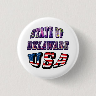 Staat Delaware Picture und USA Flag Text Button