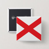 Staat der Alabama-Flagge Button (Vorne & Hinten)