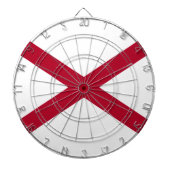 Staat der Alabama-Flagge Dartscheibe (vorne)