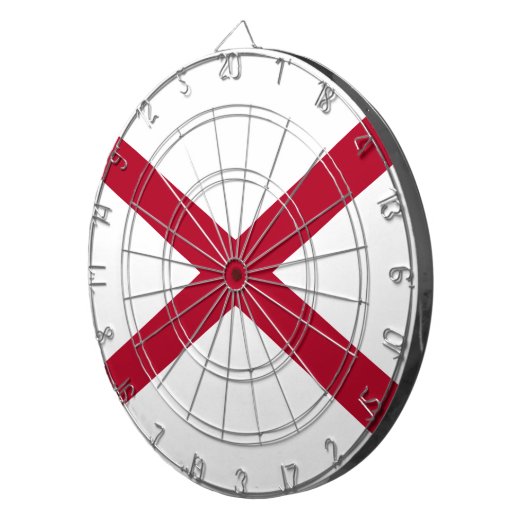 Staat der Alabama-Flagge Dartscheibe (Vorderseite rechts)