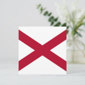 Staat der Alabama-Flagge Karte (Stehend Vorderseite)