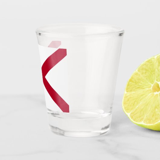 Staat der Alabama-Flagge Schnapsglas (Rechts)