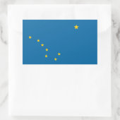 Staat der Alaska-Flagge Rechteckiger Aufkleber (Tasche)