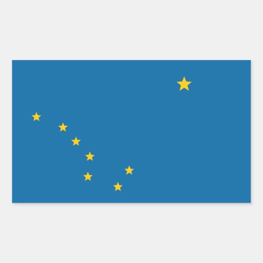 Staat der Alaska-Flagge Rechteckiger Aufkleber (Vorderseite)