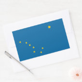 Staat der Alaska-Flagge Rechteckiger Aufkleber (Umschlag)