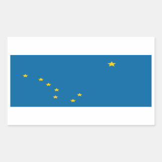 Staat der Alaska-Flagge Rechteckiger Aufkleber