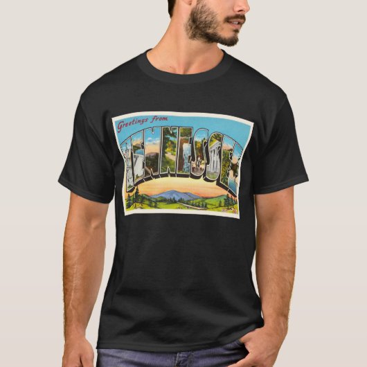 Staat der alten Vintagen Reise-Andenkens T-Shirt (Vorderseite)