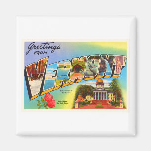 Staat der alten Vintagen Reise-Andenkens Vermont Magnet