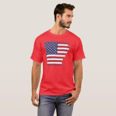Staat der amerikanischen Flagge Arkansas Patriotic T-Shirt (Vorne ganz)