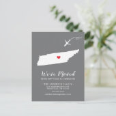 Staat der Ankündigung verschieben TENNESSEE Postka Postkarte (Stehend Vorderseite)