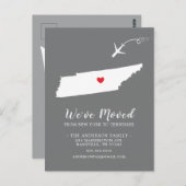 Staat der Ankündigung verschieben TENNESSEE Postka Postkarte (Vorne/Hinten)