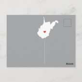 Staat der Ankündigung WEST VIRGINIA Postkarte vers (Rückseite)