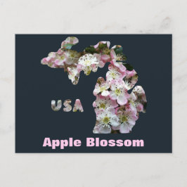 Staat der Blüten von Michigan und Apple Postkarte