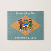 Staat der Delaware-Flagge 8x10 Puzzle (Horizontal)