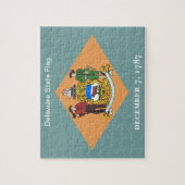Staat der Delaware-Flagge 8x10 Puzzle (Vertikal)