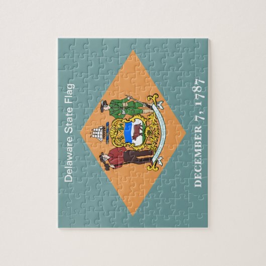 Staat der Delaware-Flagge 8x10 Puzzle (Vertikal)