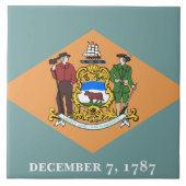 Staat der Delaware-Flagge Fliese (Vorderseite)