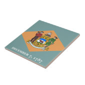 Staat der Delaware-Flagge Fliese (Seite)