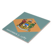 Staat der Delaware-Flagge Fliese (Seite)