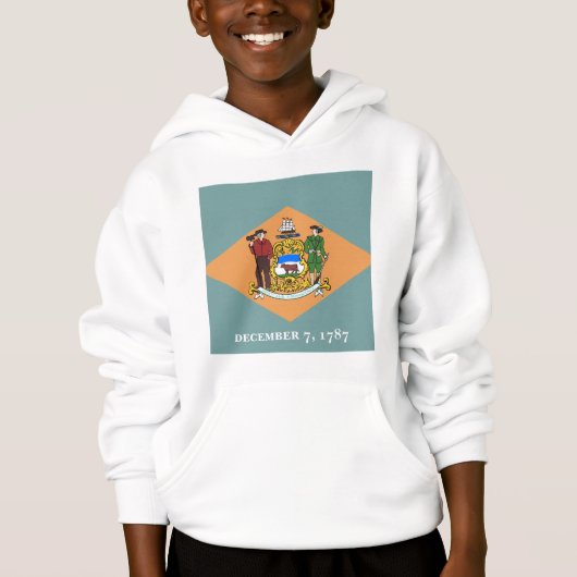 Staat der Delaware-Flagge Hoodie (Vorderseite)