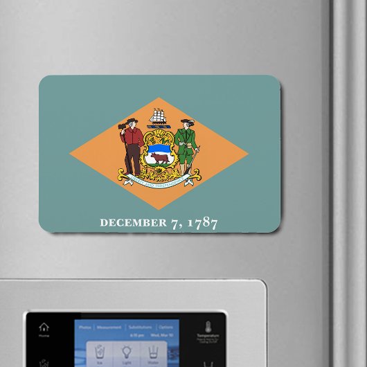 Staat der Delaware-Flagge Magnet