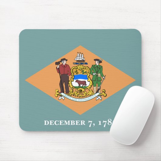 Staat der Delaware-Flagge Mousepad (Mit Mouse)