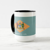 Staat der Delaware-Flagge Tasse (Vorderseite Links)