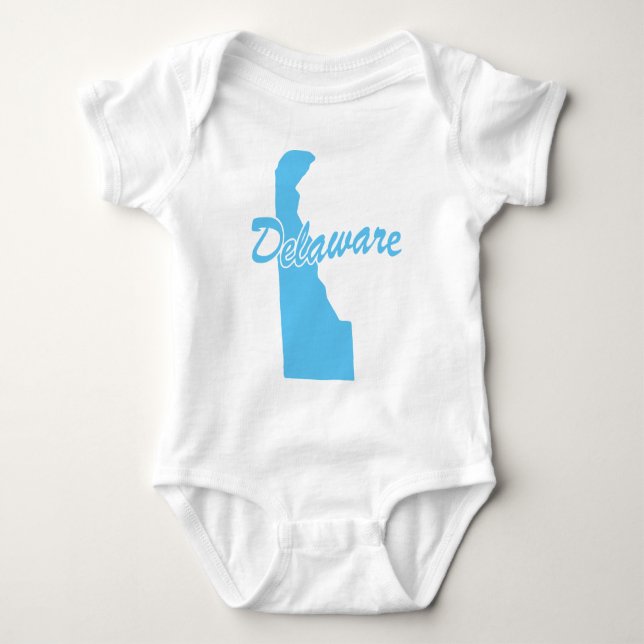 Staat der Delaware-Form Baby Strampler (Vorderseite)