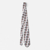 Staat der Fahne Georgiens und USA Krawatte (Rückseite)