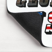 Staat der Fahne Georgiens und USA Mousepad (Ecke)