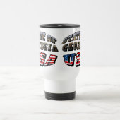 Staat der Fahne Georgiens und USA Reisebecher (Mittel)