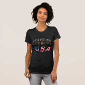 Staat der Fahne Georgiens und USA T-Shirt (Vorne ganz)