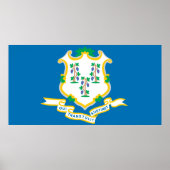 Staat der Flagge Connecticut Poster (Vorne)