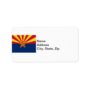 Staat der Flagge von Arizona Adressaufkleber