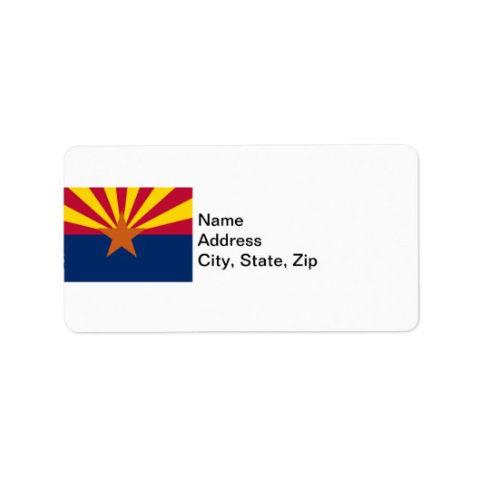 Staat der Flagge von Arizona Adressaufkleber (Vorne)