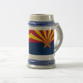 Staat der Flagge von Arizona Bierglas (VorderseiteRechts)