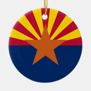 Staat der Flagge von Arizona Keramikornament